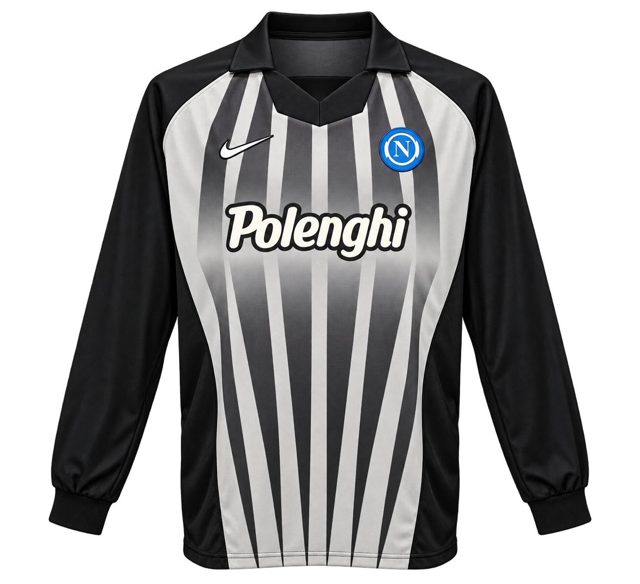 Reinterpretazione con IA della maglia Portiere · maglia nera 2^ portiere 1998-99