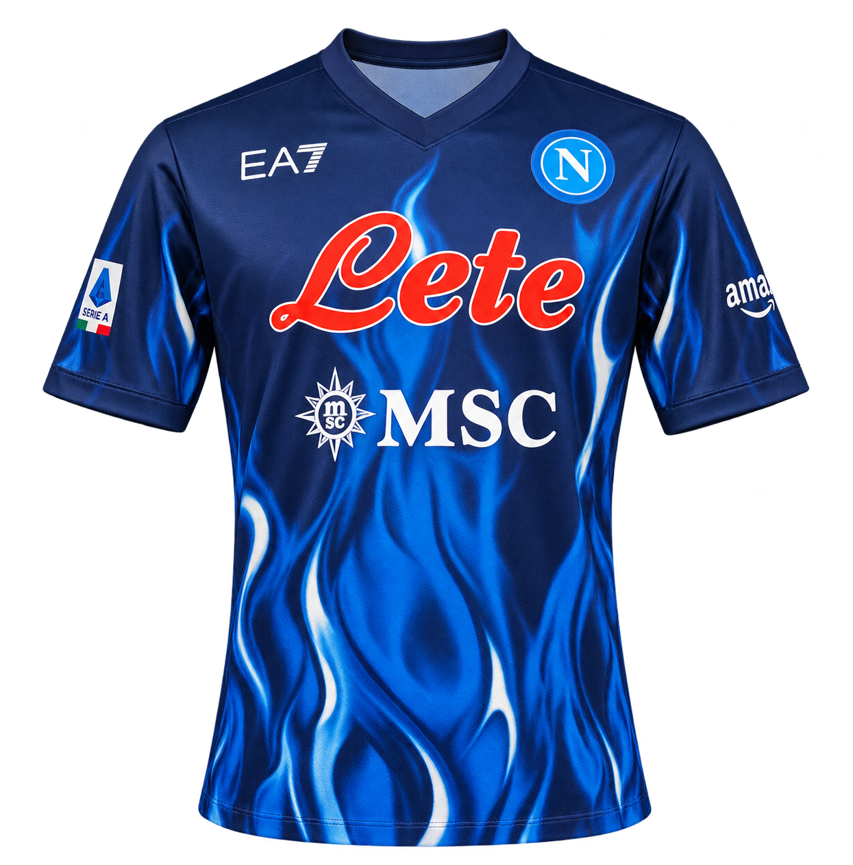 Reinterpretazione con IA della maglia Fiamme 2021-22