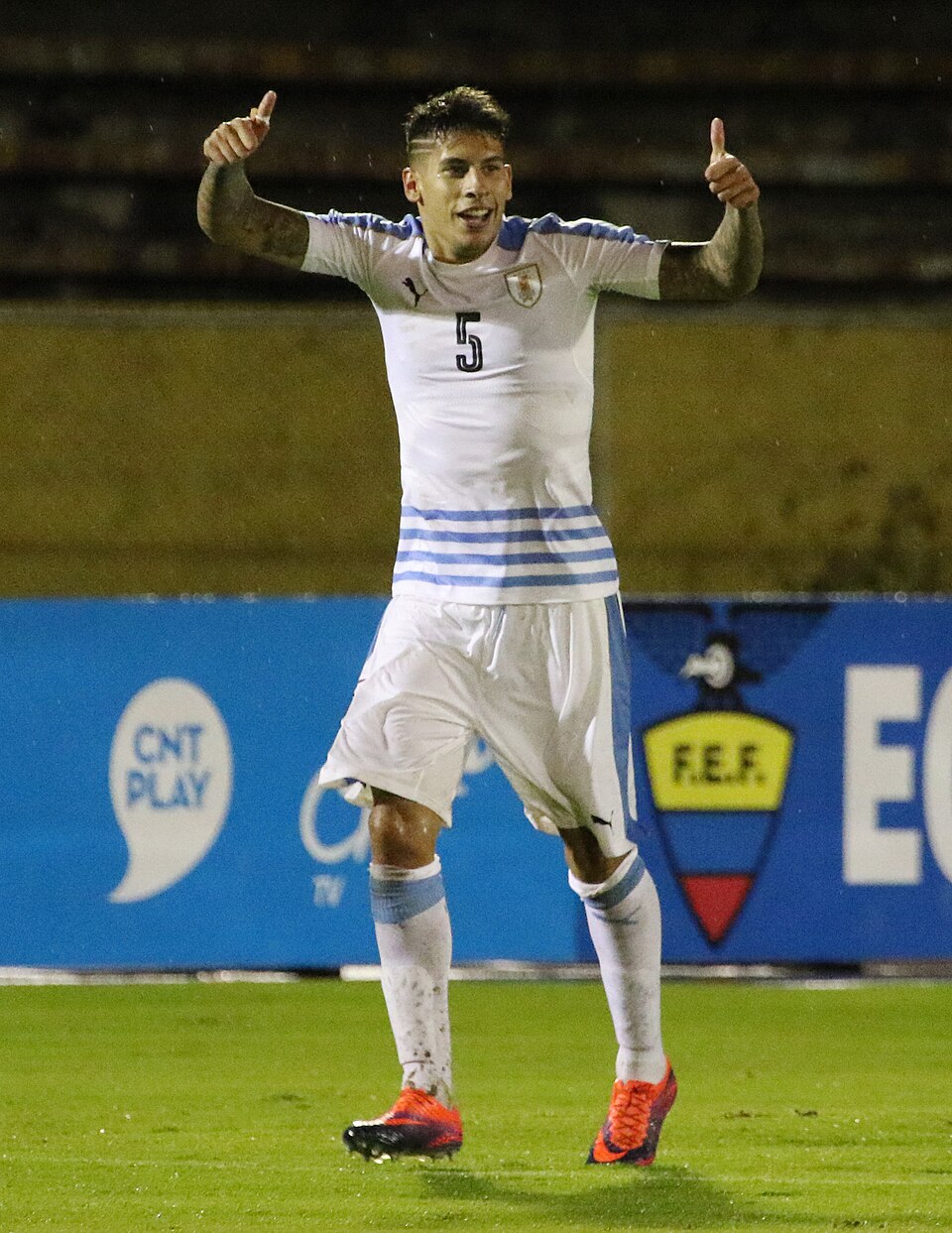 Mathías Olivera con l'Uruguay Under 20, gennaio 2017