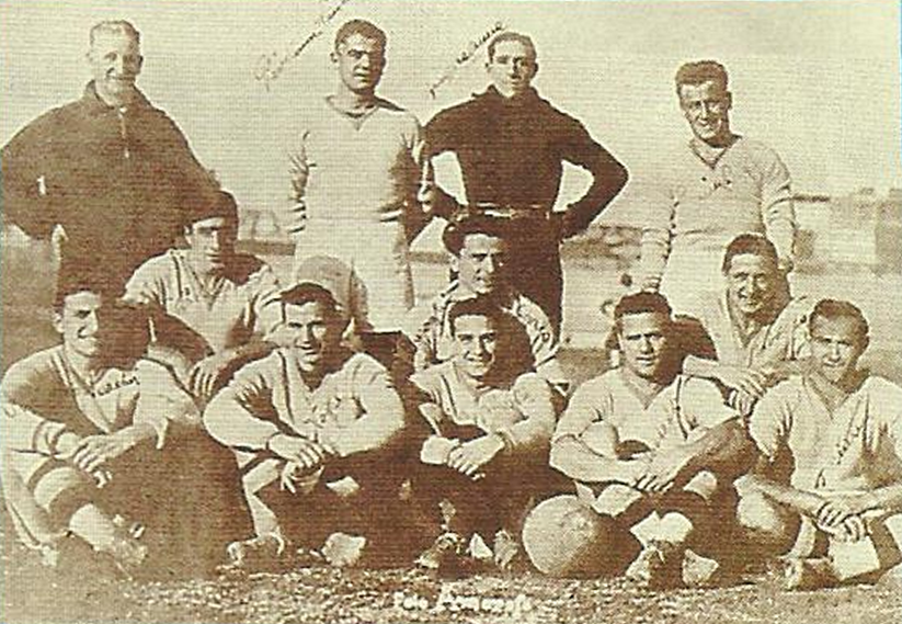 Una formazione del Napoli nella stagione 1934/35