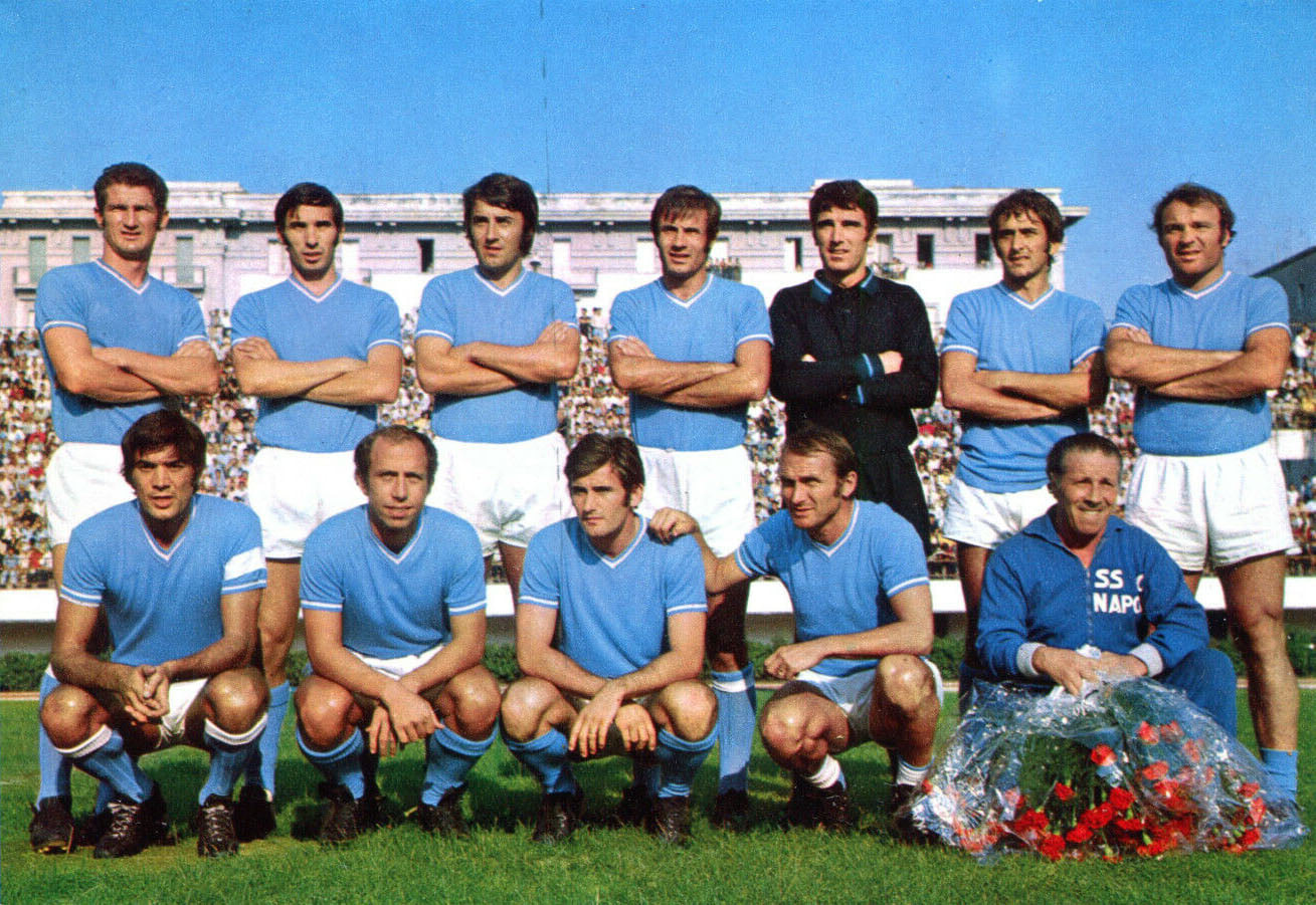 Una formazione del Napoli nella stagione 1970/71
