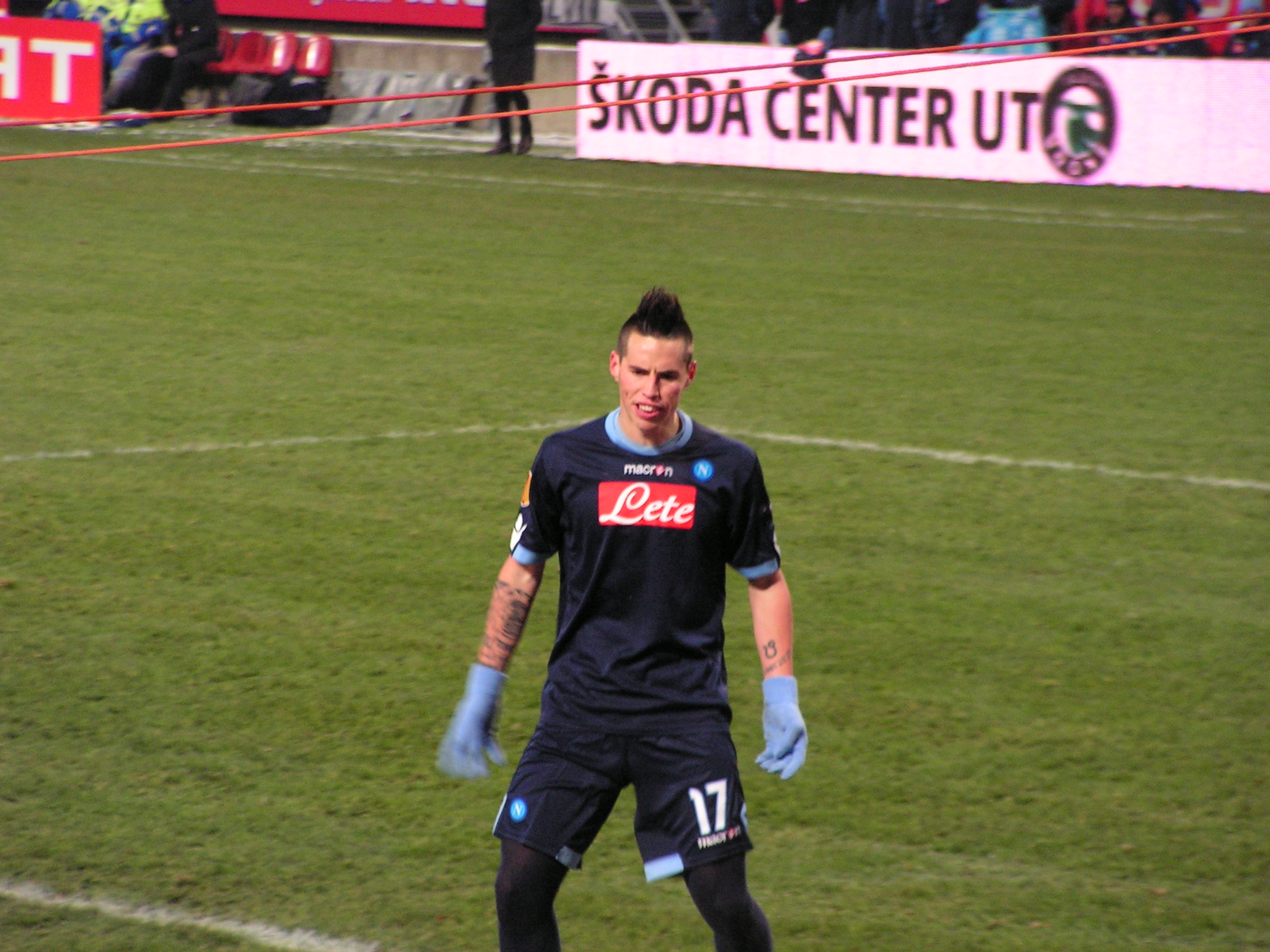 Marek Hamšík con il Napoli contro Utrecht, 2 dicembre 2010