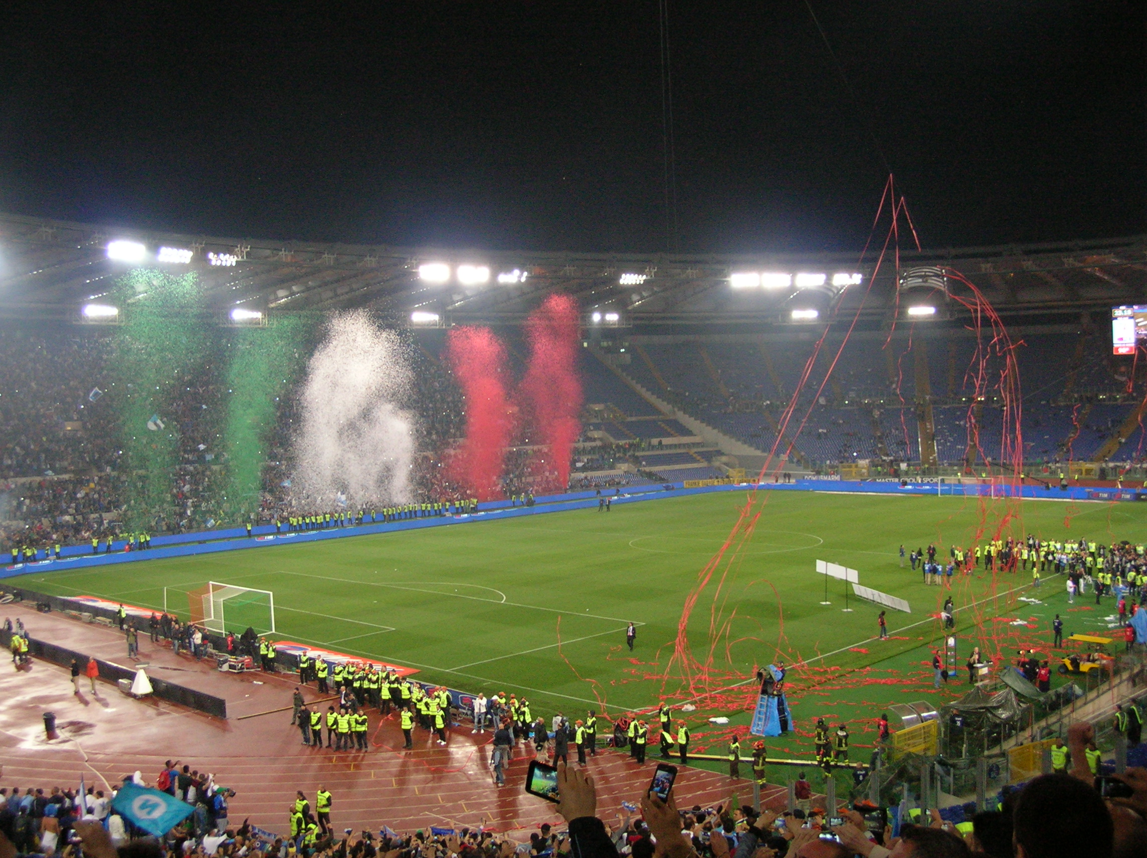 Cerimonia dopo la finale di Coppa Italia 2012 allo stadio Olimpico